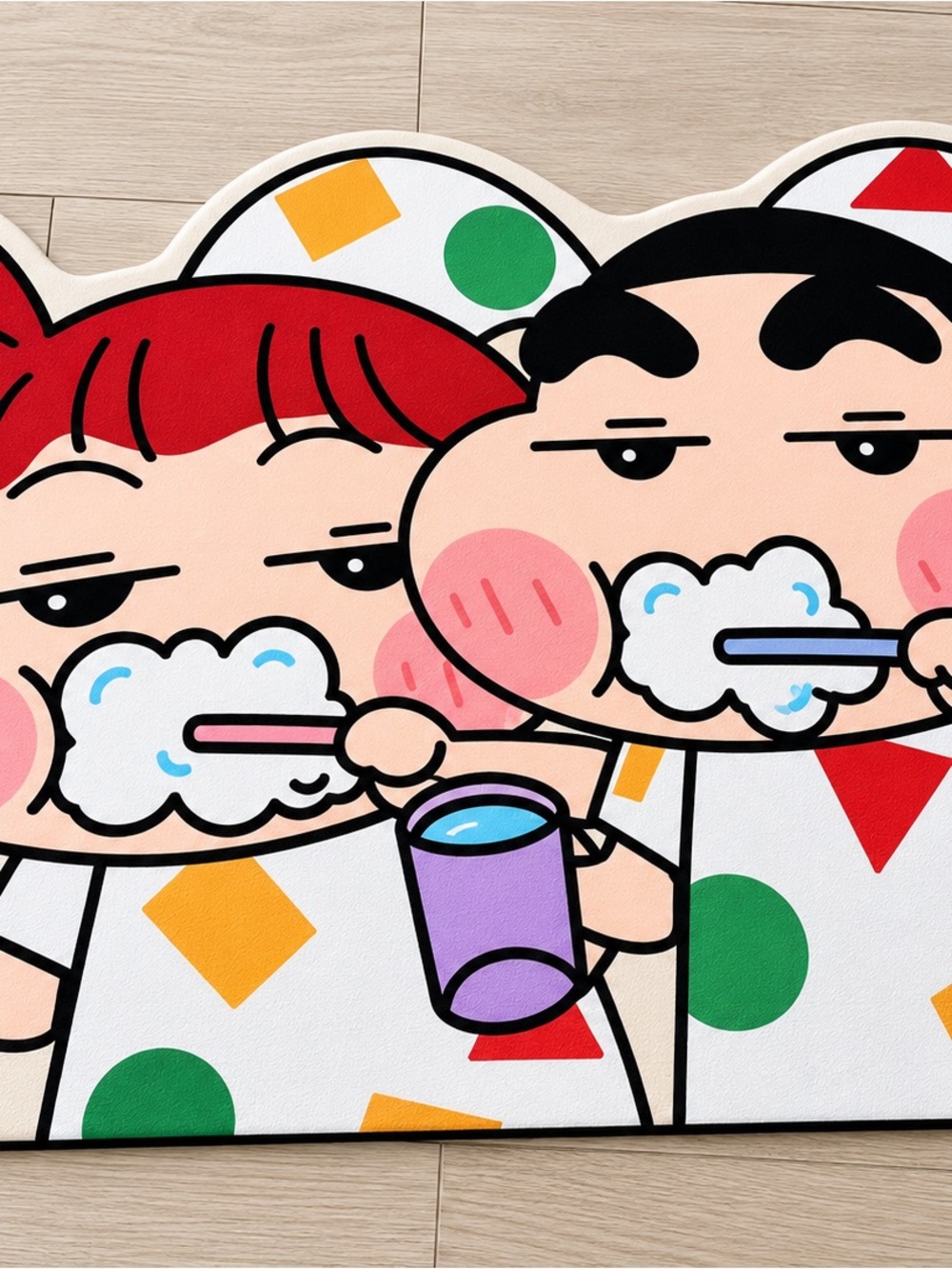 Crayon shichan Cute Toothbrushing Mat - Colorful Cartoon Design